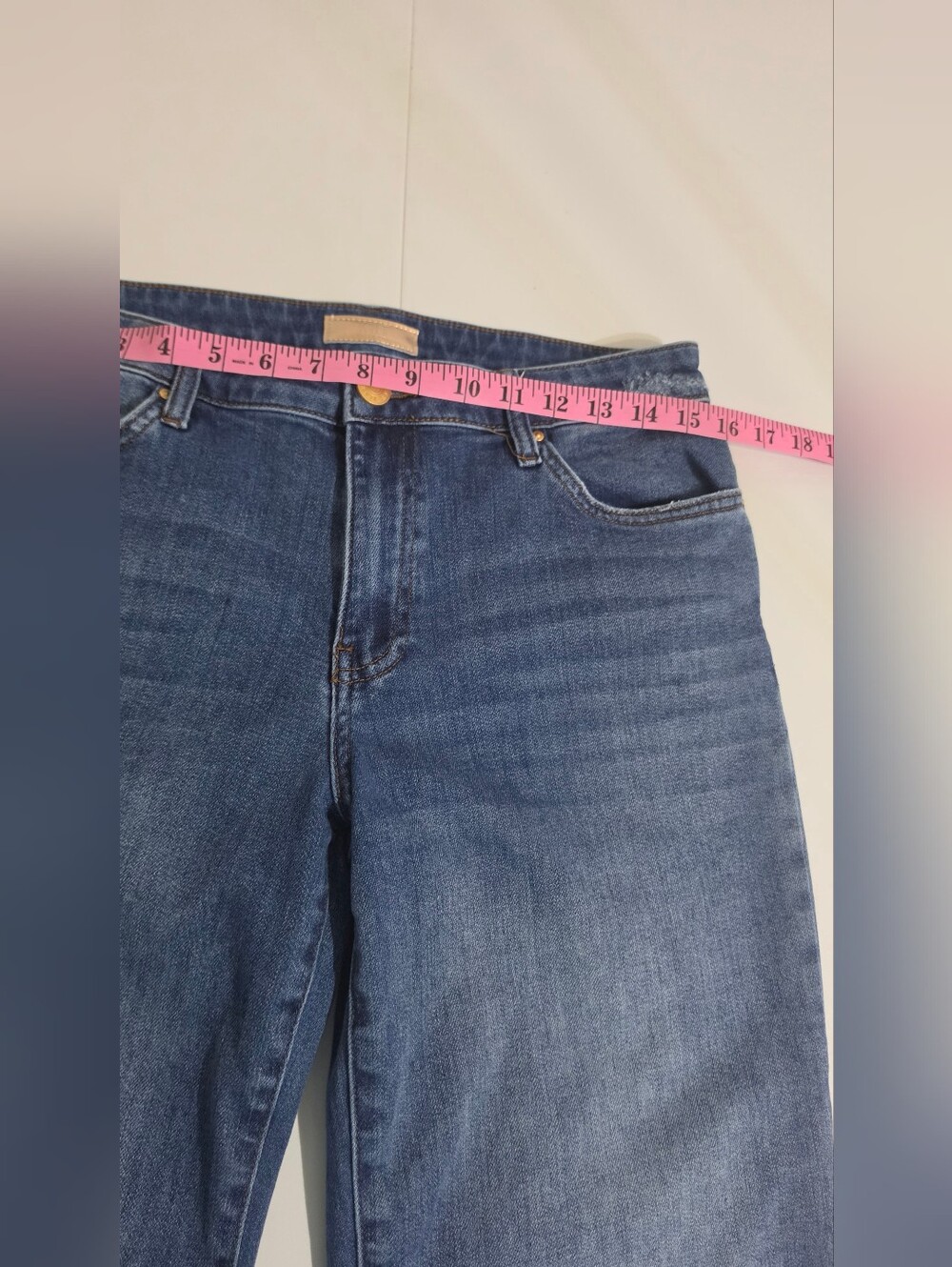 KUT From The Kloth Charlotte Jeans 8 Petite Wide Leg Cuffed Crop High Rise Denim - Picture 8 of 12